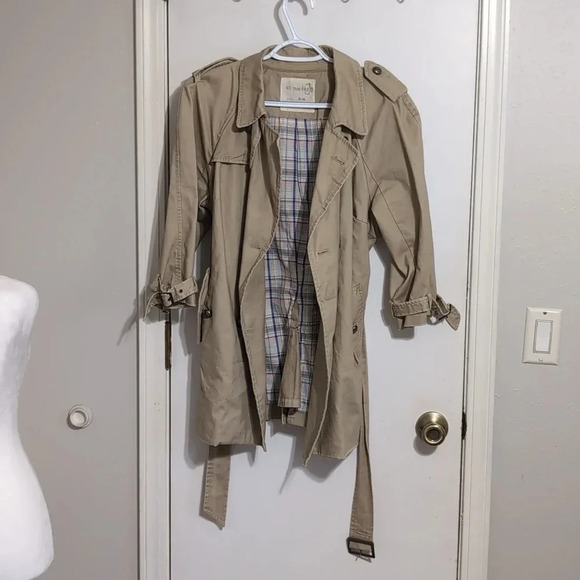We The Free Womens Double Breasted 3/4 Sleeve Trench Coat Size Medium - Picture 1 of 9